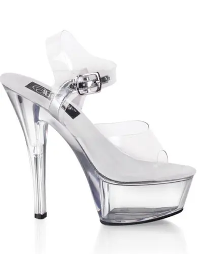 Sexy Shoes - Sky 7-inch Clear Spike Heel Sandal