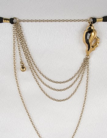 Song of the Ocean - String sans entrejambe à triple chaîne coquillage