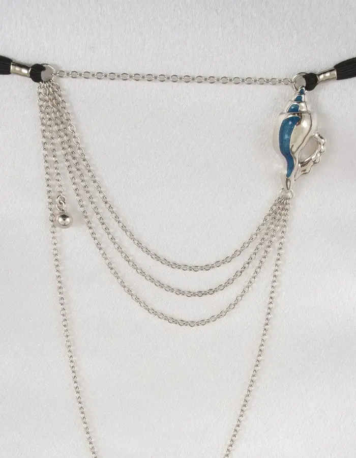Song of the Ocean - Silver Seashell Crotchless G-String Jewelry