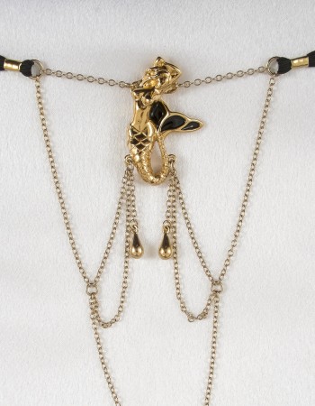 Song of the Siren - Gold Vagina G-String with Mermaid Charm