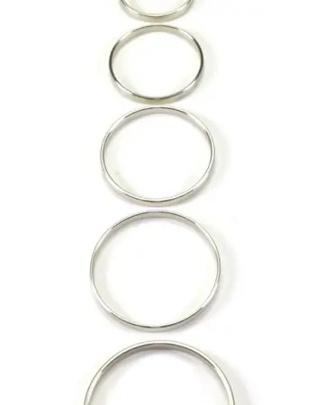 Stainless Steel Solid Cock Ring, 5 mm. wide (6 sizes)