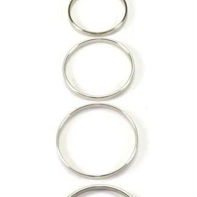 Stainless Steel Solid Cock Ring, 5 mm. wide (6 sizes)