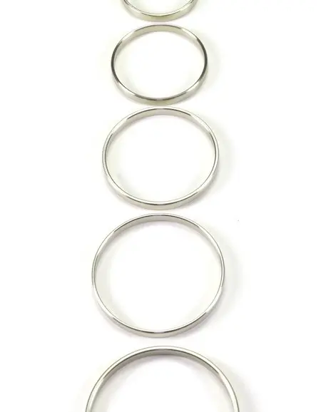 Stainless Steel Solid Cock Ring, 5 mm. wide (6 sizes)
