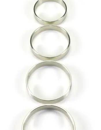 Stainless Steel Solid Cock Ring, 10 mm. wide (5 sizes)
