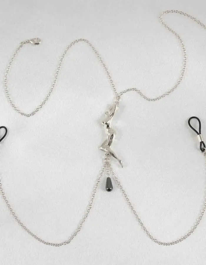 Style - Silver Necklace with Lovely Nude and Nipple Rings