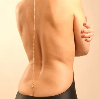 Surbhi - Gold Crescent Moon Neck and Body Chain
