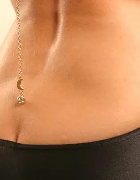 Surbhi - Gold Crescent Moon Neck and Body Chain