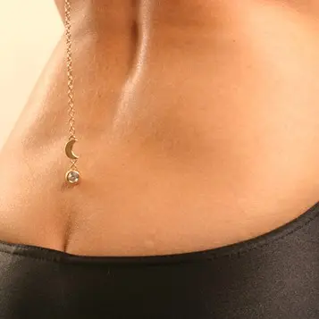 Surbhi - Gold Crescent Moon Neck and Body Chain