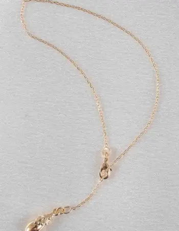 Survive the Summer - Gold Wrist or Ankle Chain with Teardrop Pendant