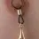 Tefnut - Non-piercing Nipple Rings with Gold Pendant and Crystal Jewel