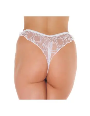 Tender - Sheer Lace Crotchless Panty