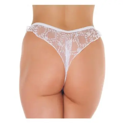 Tender - Sheer Lace Crotchless Panty