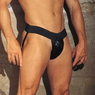 The First Shoot - Leather Backless Underwear