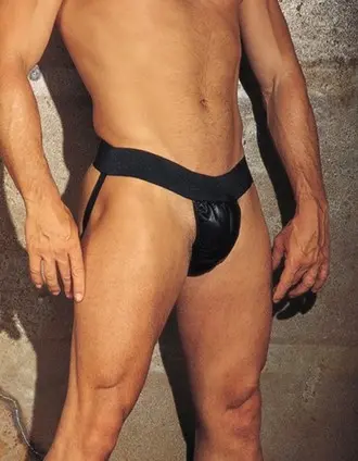 The First Shoot - Leather Backless Underwear