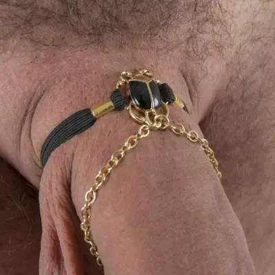 The Gold Bug - 24 Carat Gold Scarab Penis Chain Penis Jewelry