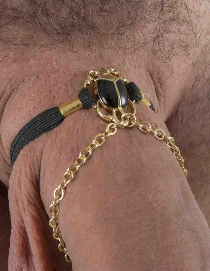 The Gold Bug - 24 Carat Gold Scarab Penis Chain Penis Jewelry