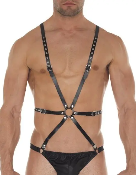 The Plume - Leather String Body Harness with Buckle Straps