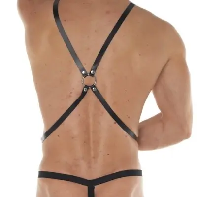 The Plume - Leather String Body Harness with Buckle Straps