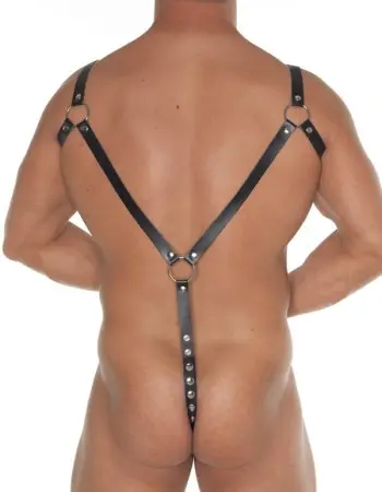 The Raven Room - Leather Body Harness with Cock Ring