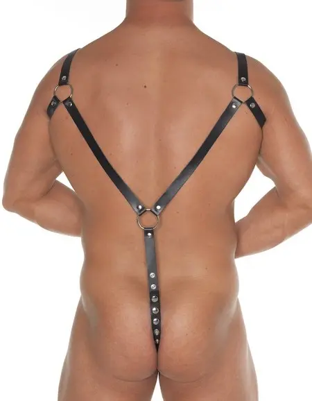 The Raven Room - Leather Body Harness with Cock Ring