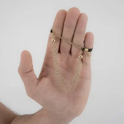 The Sheik - Penis Jewelry With Draped Gold Testicle Chains