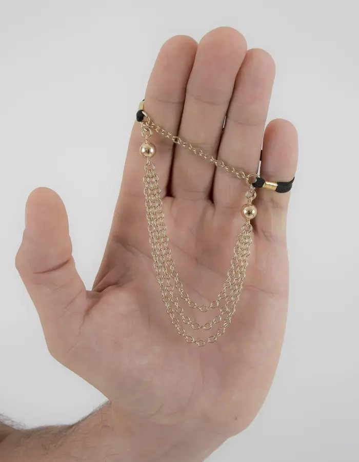 The Sheik - Penis Jewelry With Draped Gold Testicle Chains