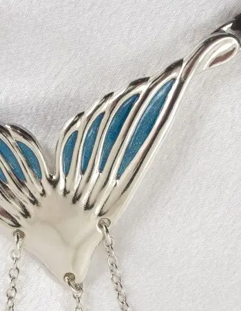 Thetis - Silver Vagina G-String with Mermaid Charm