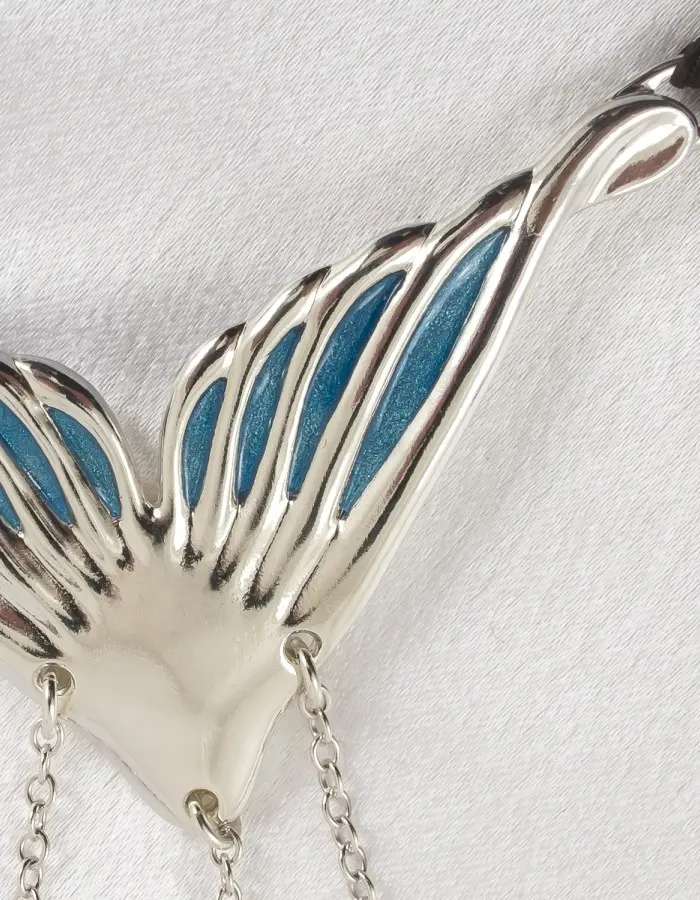 Thetis - Silver Vagina G-String with Mermaid Charm