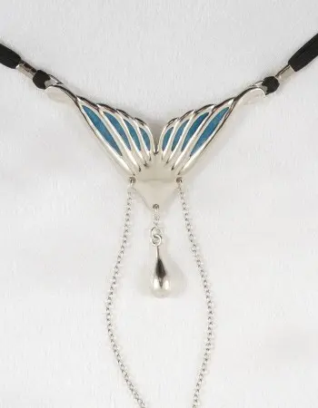Thetis - Silver Vagina G-String with Mermaid Charm