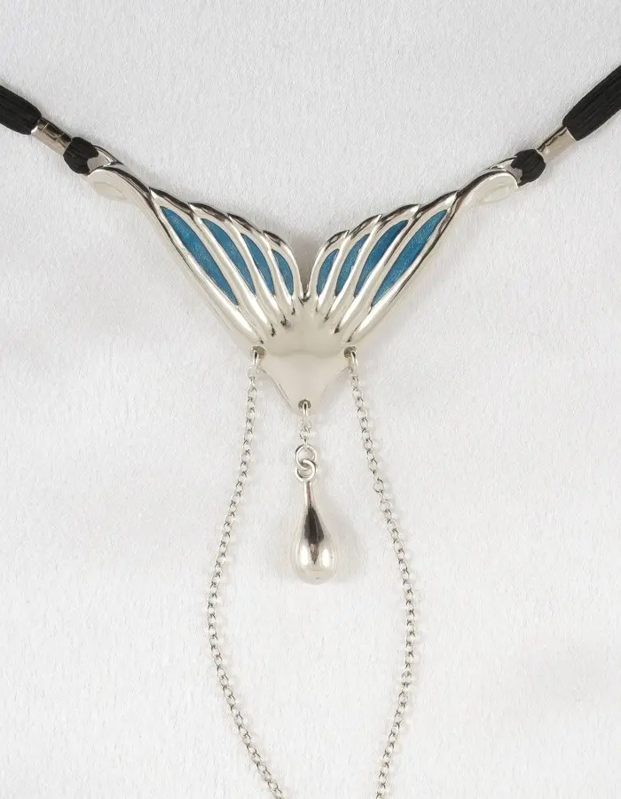 Thetis - Silver Vagina G-String with Mermaid Charm