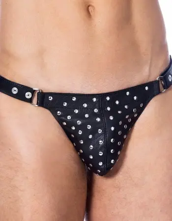 Three Days of Dominance - Leather Rivet Thong