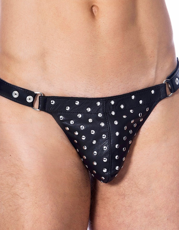Three Days of Dominance - Leather Rivet Thong