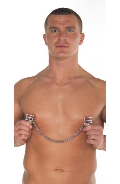 Thumbscrew Adjustable Nipple Press with Chain