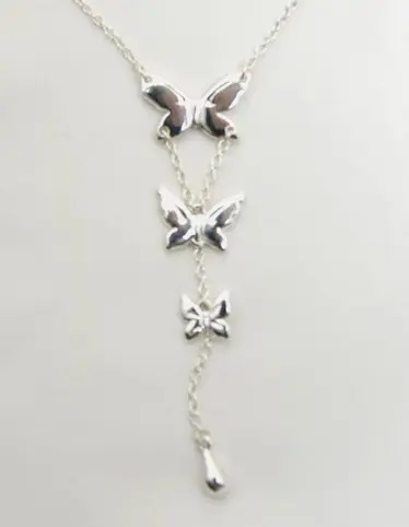 Tiger Swallowtail - Silver Waist Chain With Butterfly Pendants
