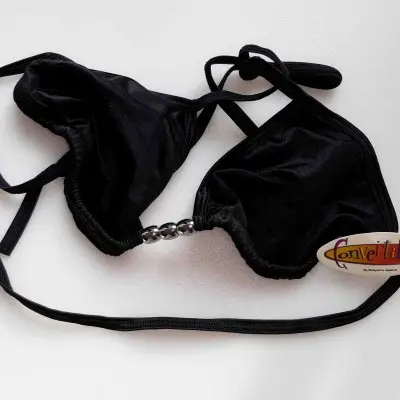Bikini Tri Top and Wrap T-Back Bottom with Beads