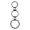 Triple Cock Ring in Rubber and Leather