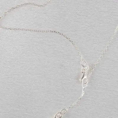 Trouble - Silver Wrist or Ankle Chain with Teardrop Pendant