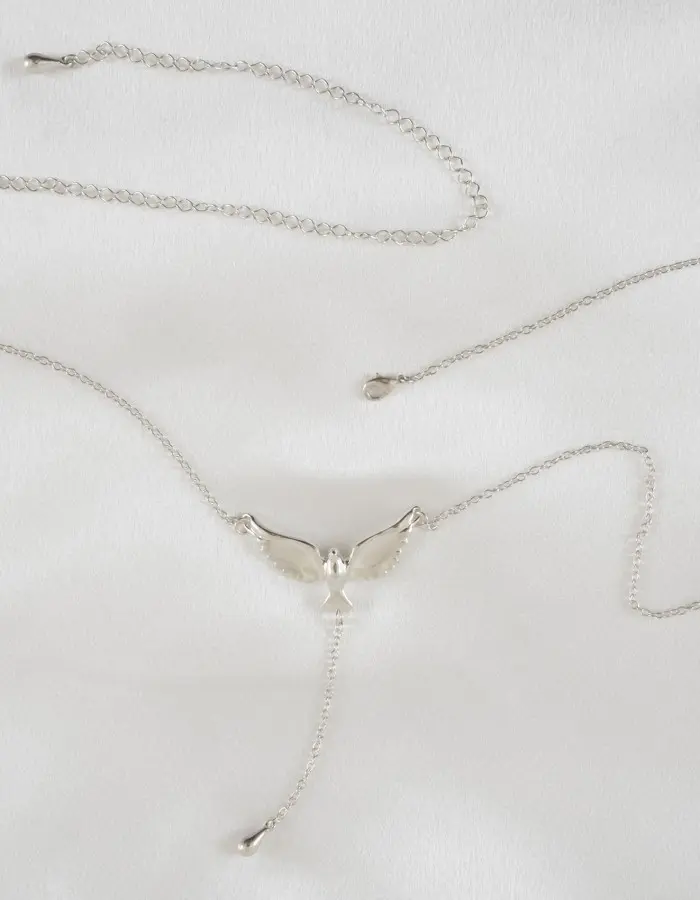 Unfaithfully Yours - - Silver Waist Chain with Dove Pendant