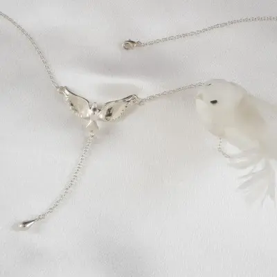 Unfaithfully Yours - - Silver Waist Chain with Dove Pendant