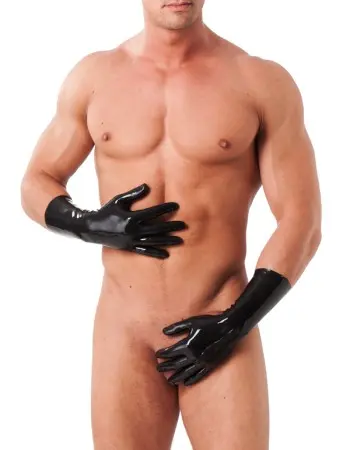 Unisex Short Latex Gloves