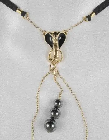 Uraeus - Gold Vagina Jewelry with Cobra Charm