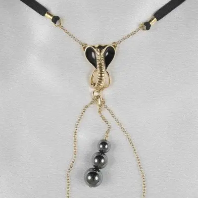 Uraeus - Gold Vagina Jewelry with Cobra Charm