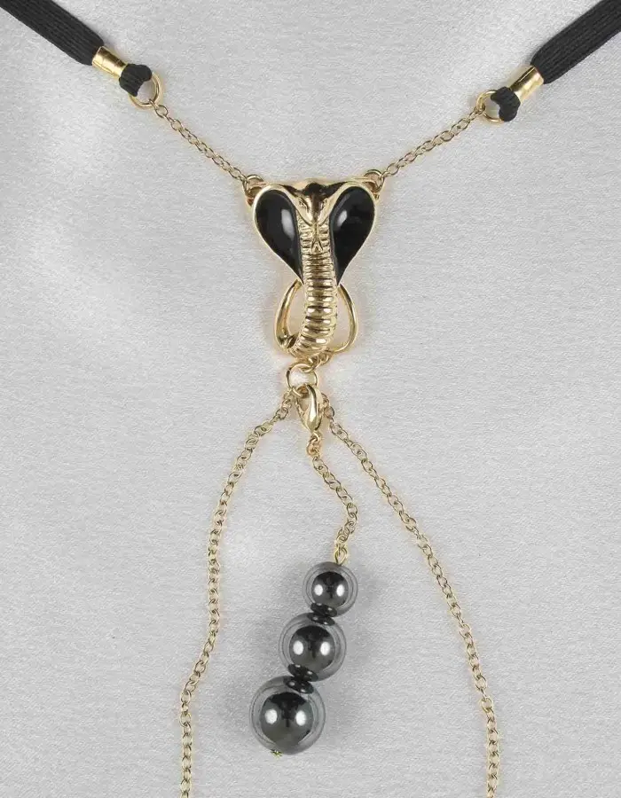 Uraeus - Gold Vagina Jewelry with Cobra Charm