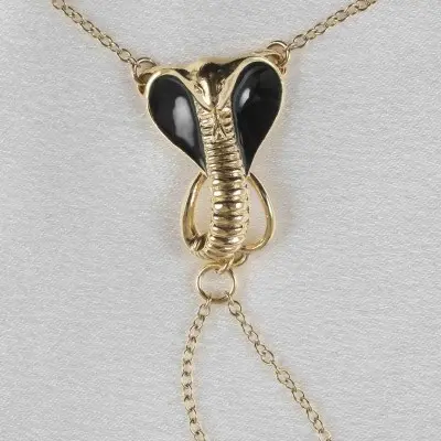 Uraeus - Gold Vagina Jewelry with Cobra Charm