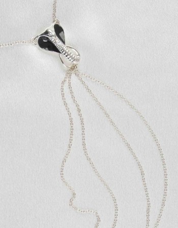 Uto - Silver Breast and Nipple Necklace with Cobra Charm