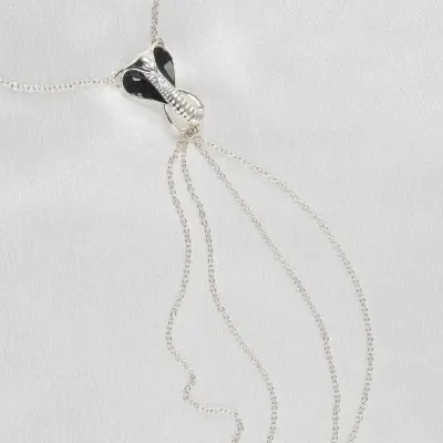 Uto - Silver Breast and Nipple Necklace with Cobra Charm