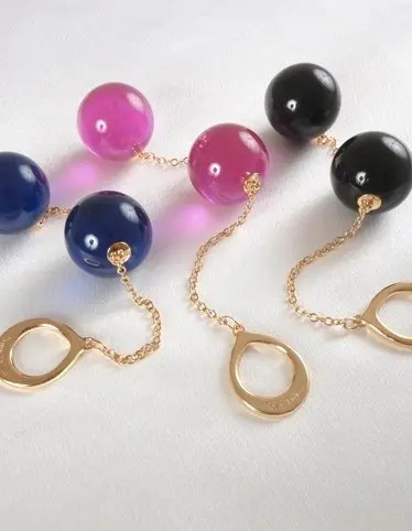 Uzume - Insertable Double Geisha Balls with Gold Loop