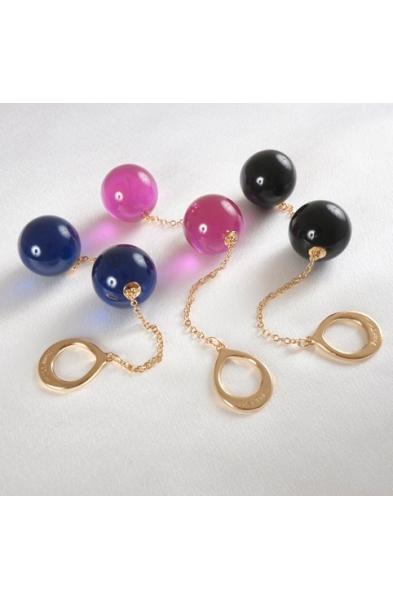 Uzume - Insertable Double Geisha Balls with Gold Loop