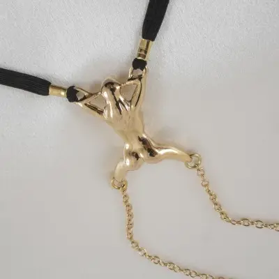 VIP - Men's Lady Luck Waistband & Penis Chain in Gold