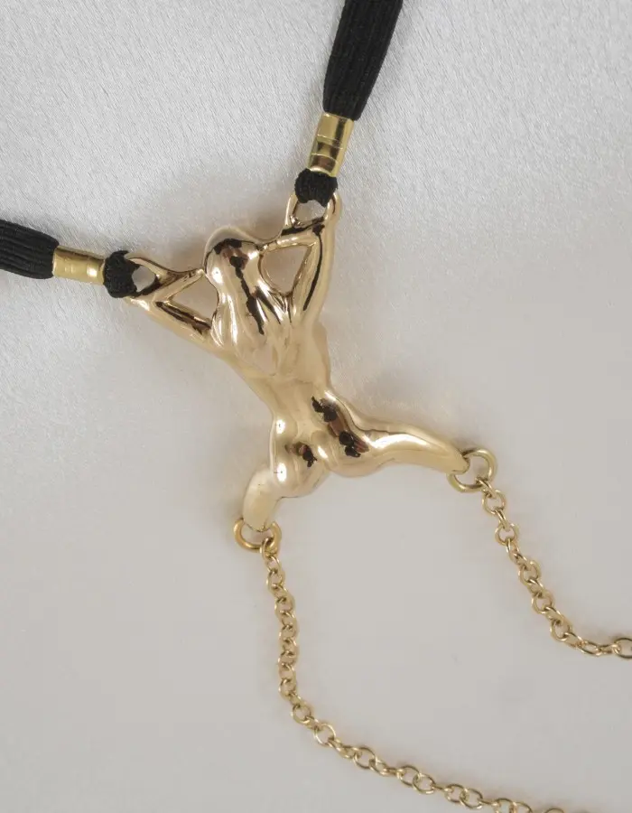 VIP - Men's Lady Luck Waistband & Penis Chain in Gold
